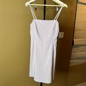 Showpo. Made in Australia Blush Rose & White Mini Dress Size 6